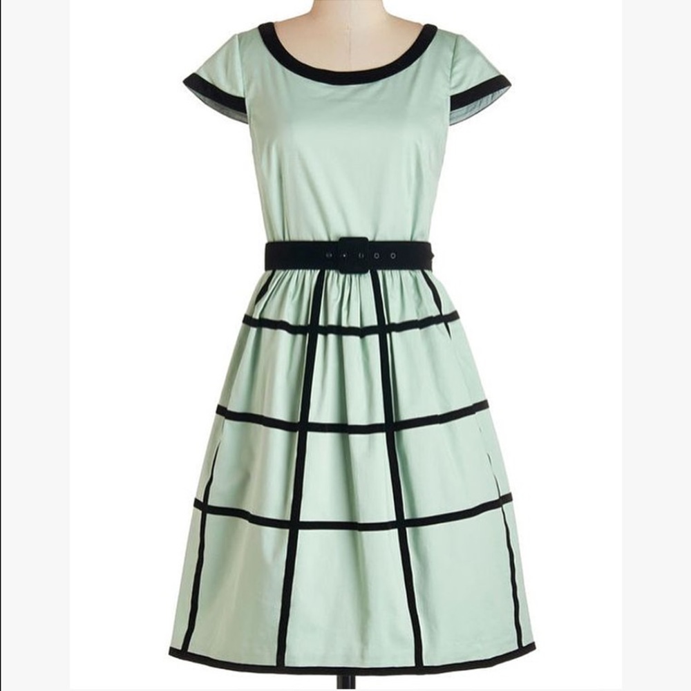 Velvet and Cotton Pin-up Style Dress