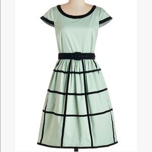 Velvet and Cotton Pin-up Style Dress