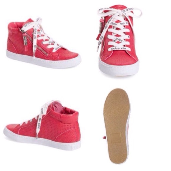 ??NIB Dolce Vita Leather Girls High Top Sneaker