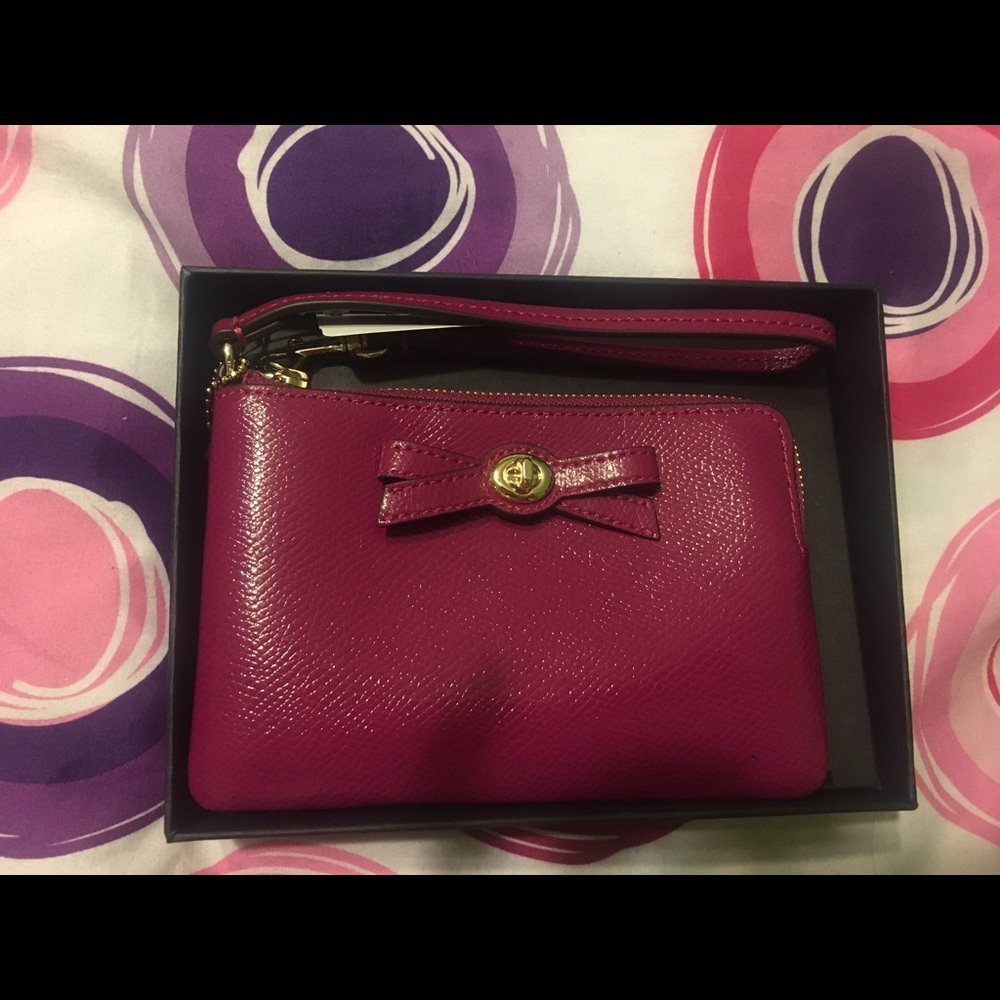 Coach pink wristlet