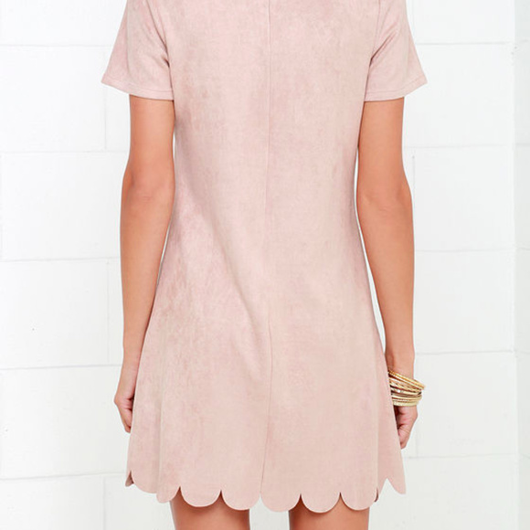 moon Dresses & Skirts - Blush pink dress with scalloped hem