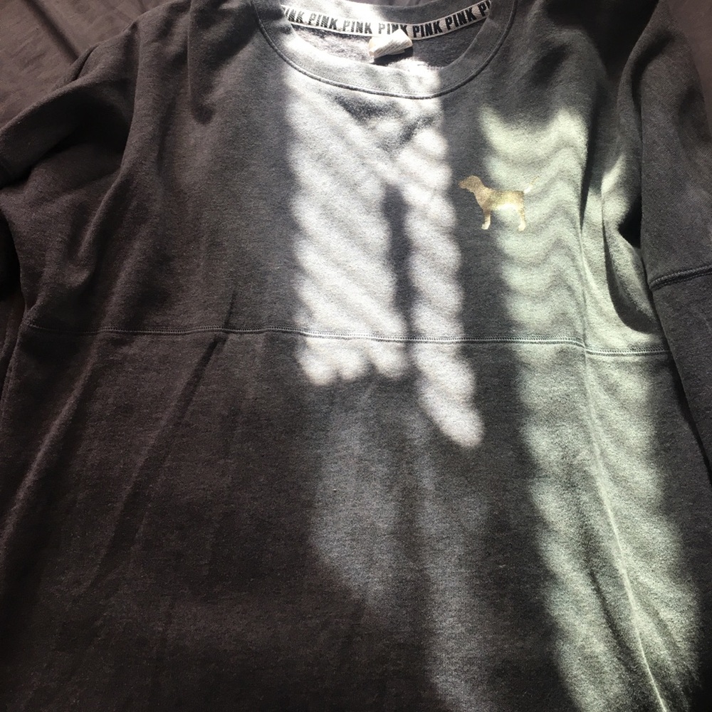 VS pink gray long sleeve sweater