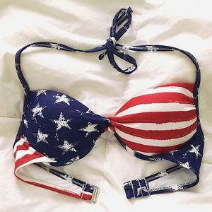 American flag bikini top (Size: S)