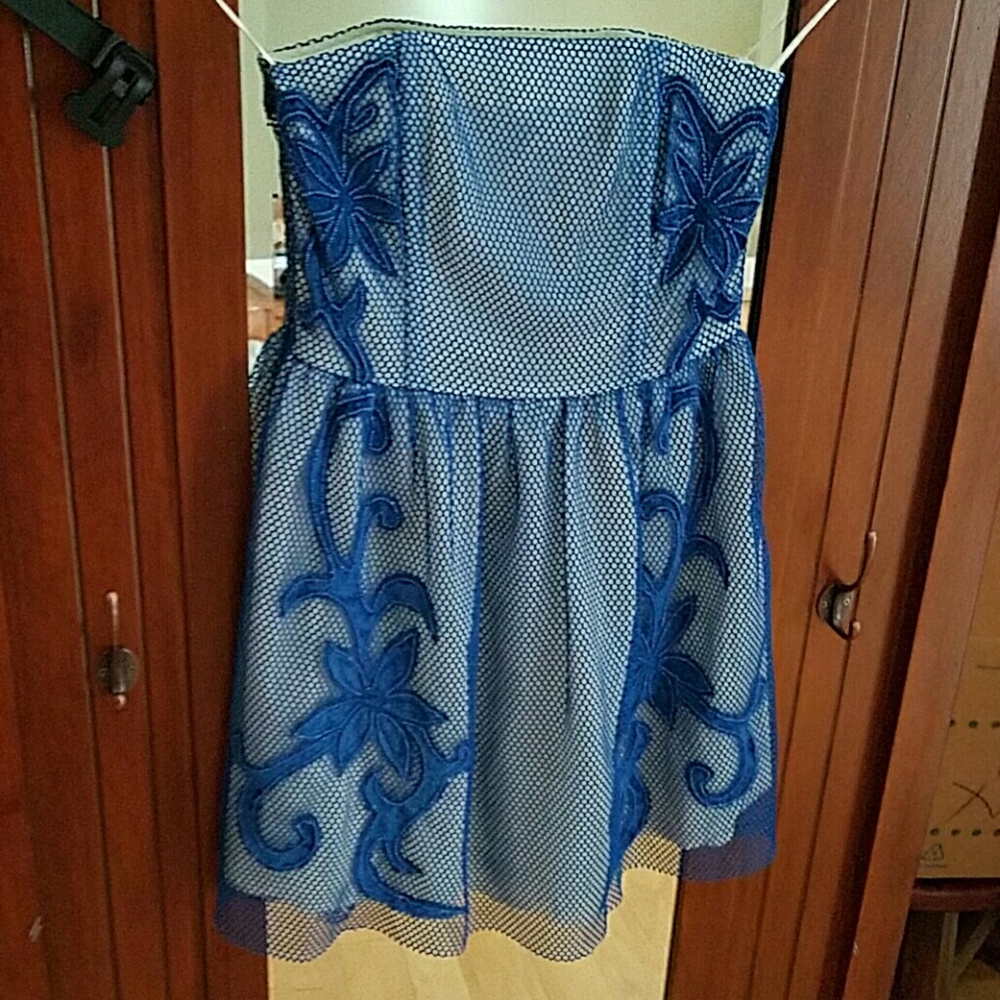 Asos strapless dress with embroidery and beating