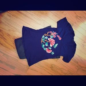 Truly Madly Deeply navy blue tee