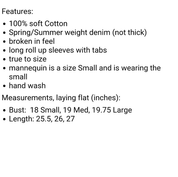 Open cold shoulder chambray denim shirt - Picture 7 of 7