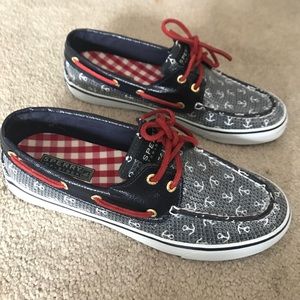 Red white and blue anchor Sperry's
