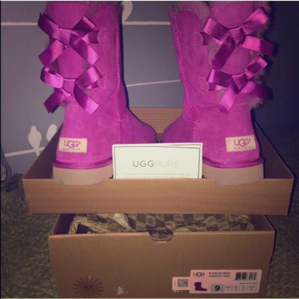 Pink Bailey Bow Uggs