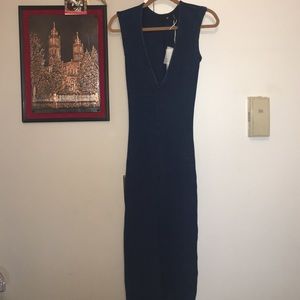 A navy blue long dress