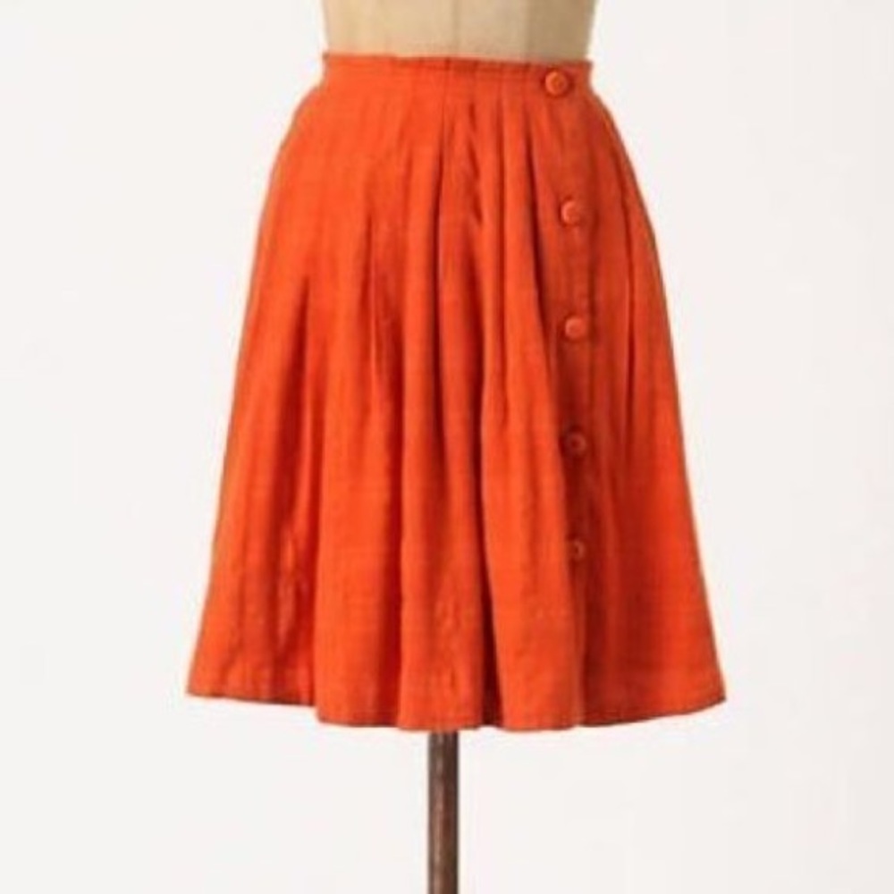 Cotton Button Down Skirt