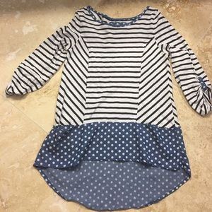 Anthropologie polkadot pocket tunic medium