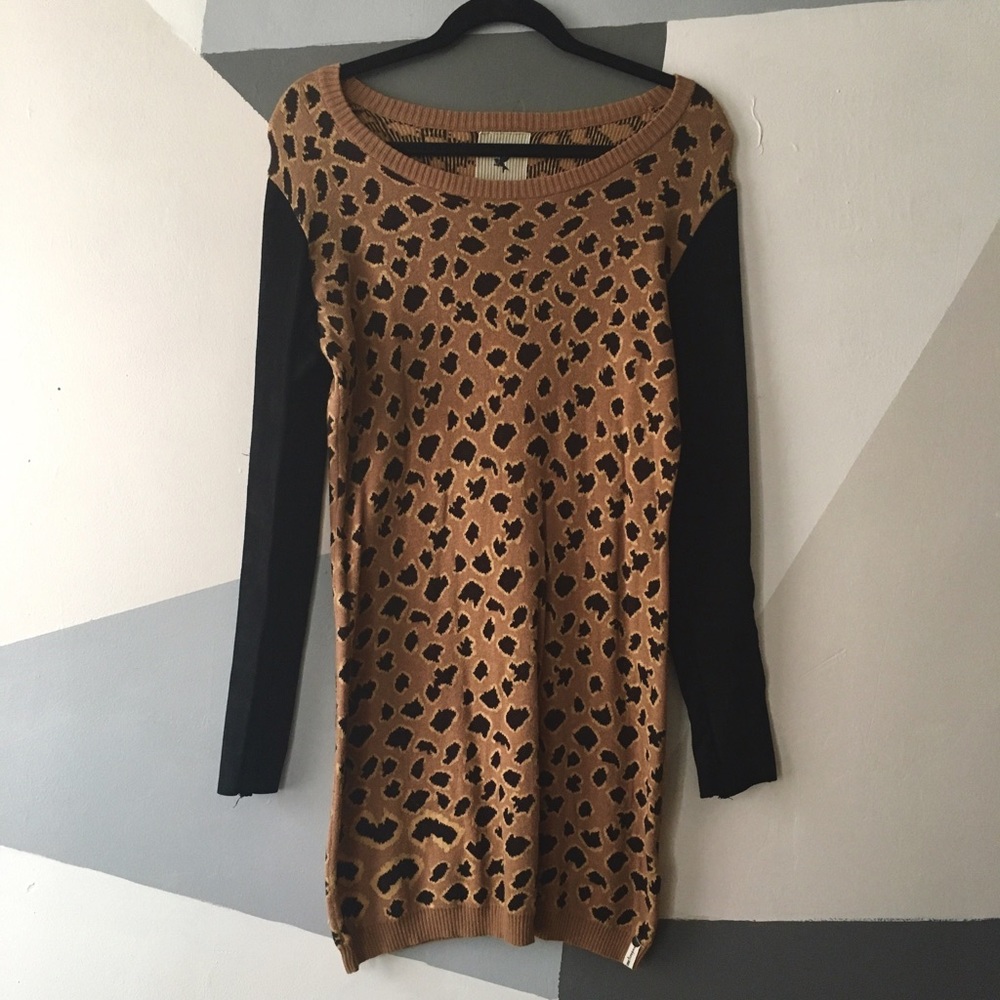 One Teaspoon Suede Leopard Dress