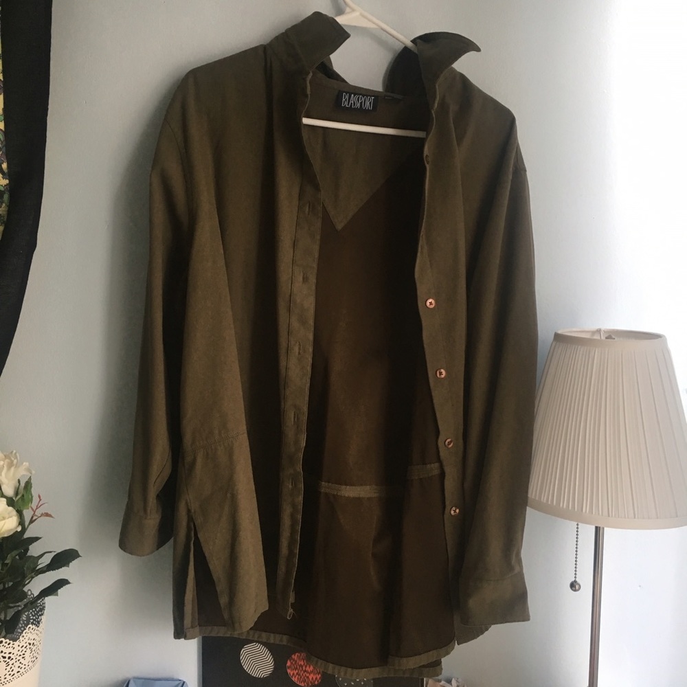 Dark Green Button Up Jacket