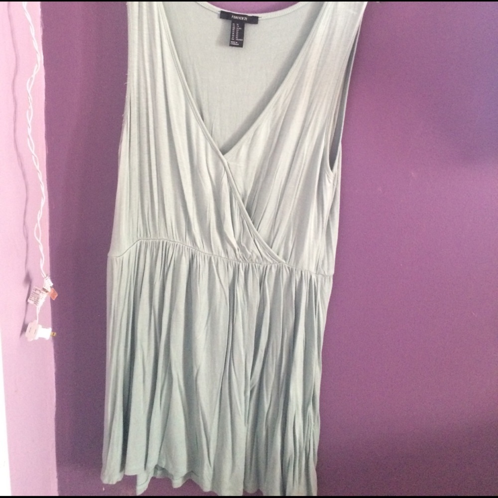 Mint green loose dress