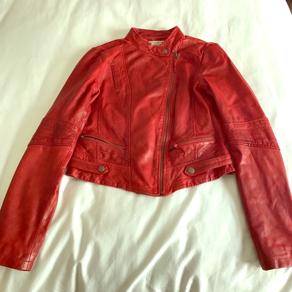 Lucky Brand Jackets & Blazers - Lucky Brand red leather jacket