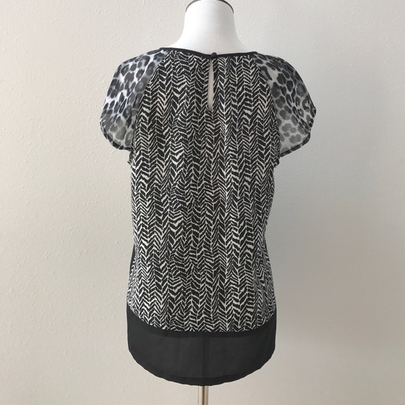 Express black & white patterned top - Picture 2 of 4