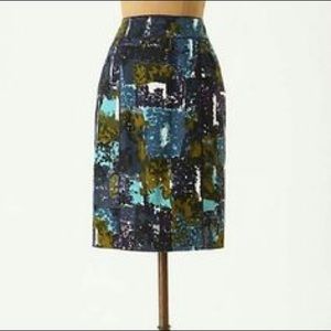 Abstract Pencil Skirt