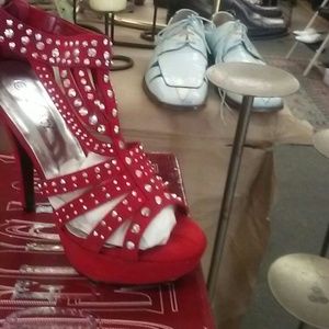 Ladies red shoes