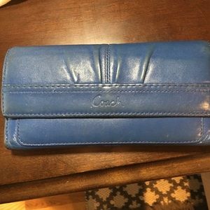 Coach wallet; awesome cobalt color