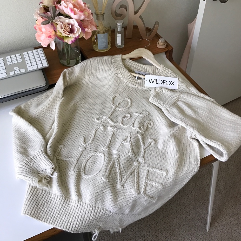 Wildfox let's stay home Sweater -S