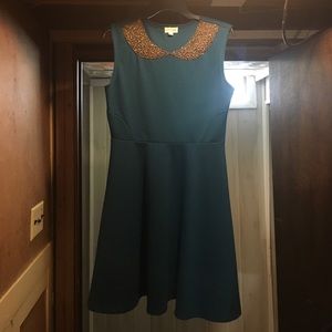 Maison Jules Beaded Peter Pan Collar Dress