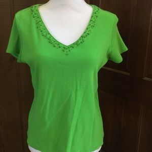 First Issue by Liz Claiborne Green Shirt
