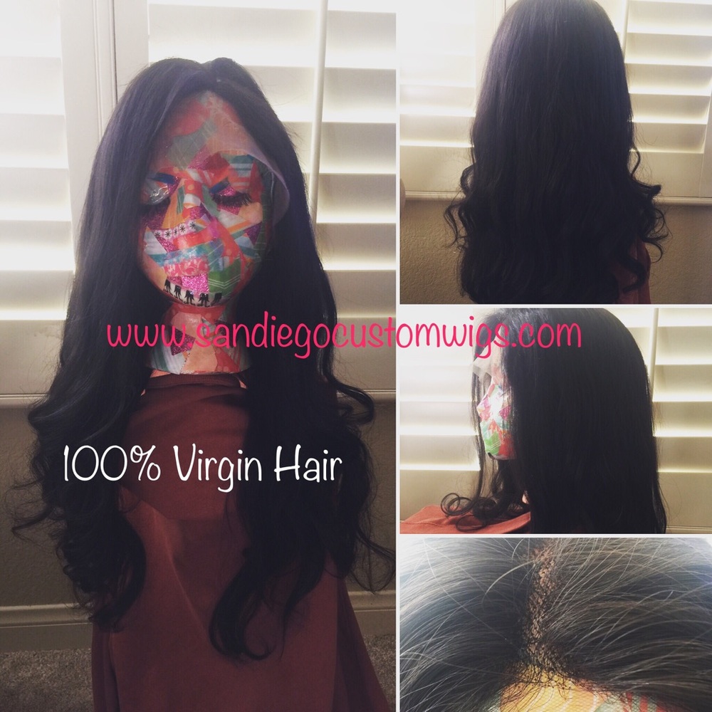 SOLD 20" 100% Human Hair NEW Lace Front Wig