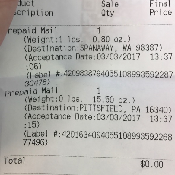 Shipping proof - Picture 2 of 2