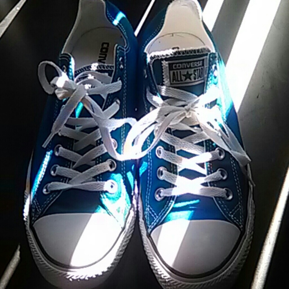 Blue Low Top Converse