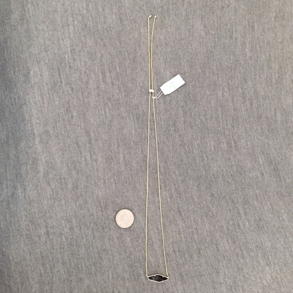 NWT Kendra Scott Beth Navy Crackle Necklace - Picture 3 of 3