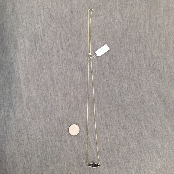 NWT Kendra Scott Beth Navy Crackle Necklace - Picture 3 of 3