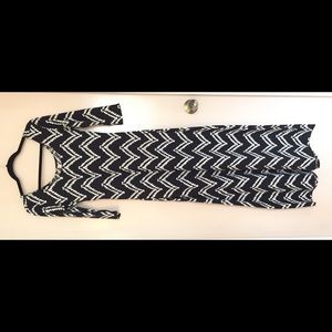 ❤️Black White Chevron Zigzag Bodycon Maxi Dress❤️