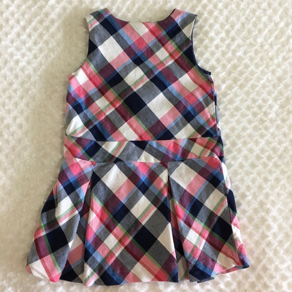 Girls Tommy Hilfiger Plaid Dress w Pockets Sz 4T - Picture 2 of 8