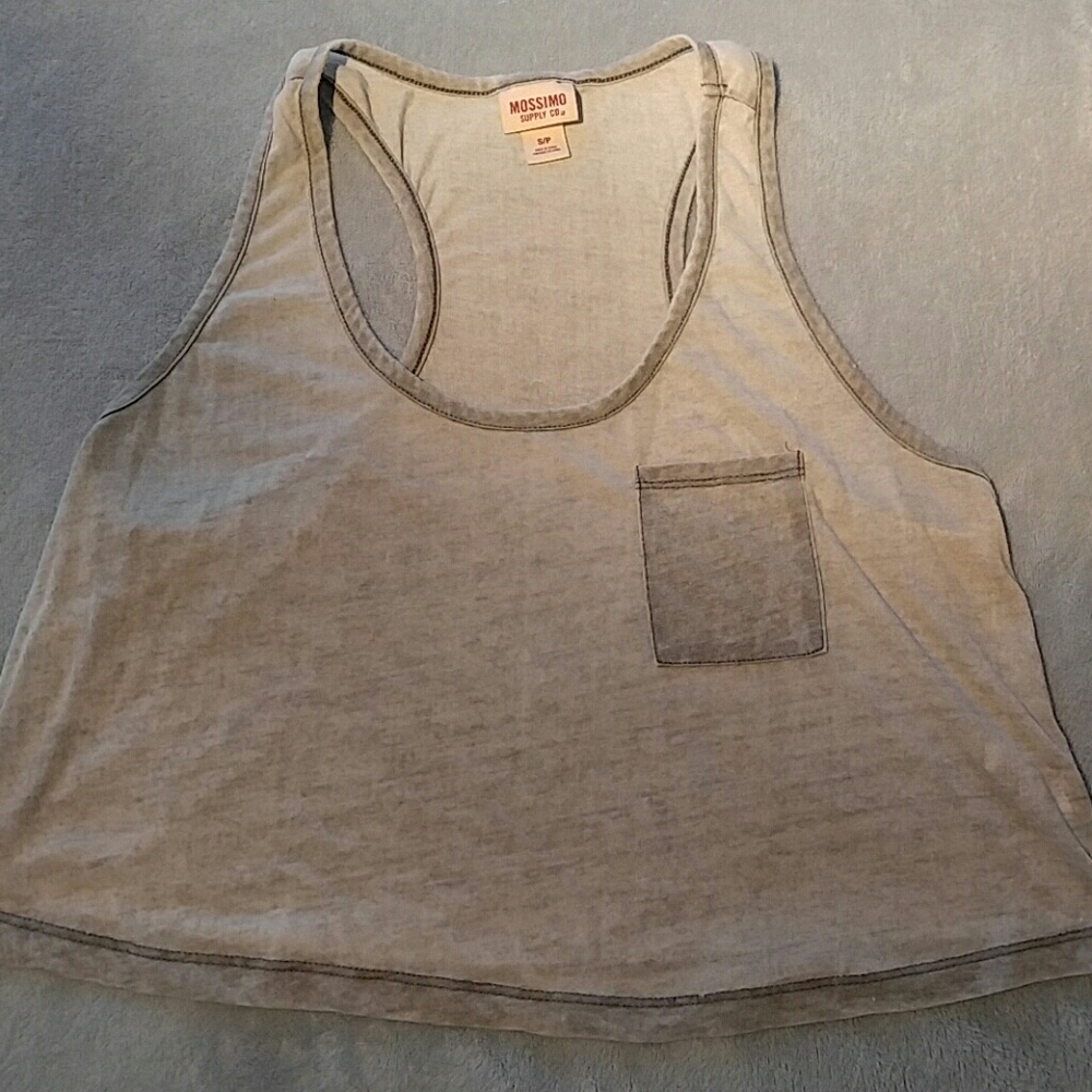 Grey Cropped Tank Top