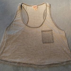Grey Cropped Tank Top