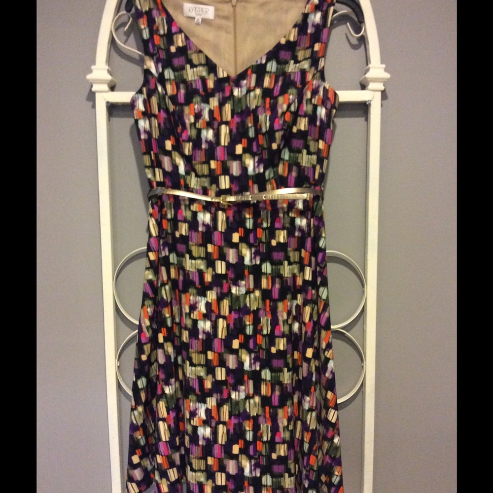 colorful fit and flare dress by Kasper