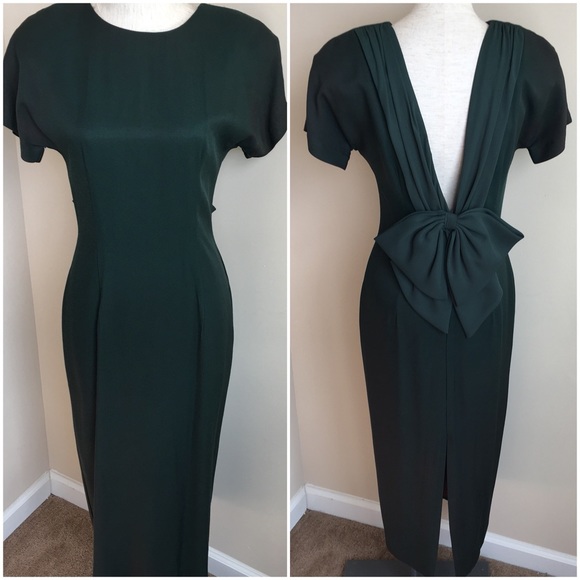 Vintage Bow in Back Prom Dress