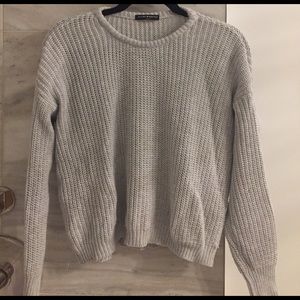 Brandy light grey fisherman knit