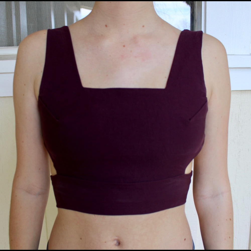 Maroon Crop Top