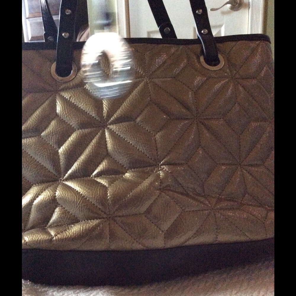 Nine West Gold Padded Design Handbag