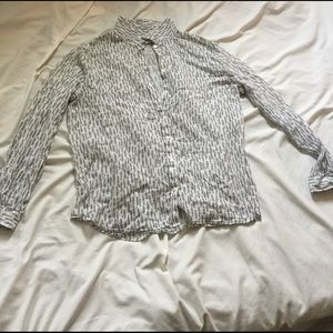 Loft cotton long sleeve button up