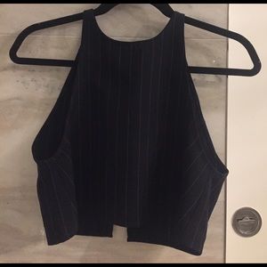 AA striped open back top