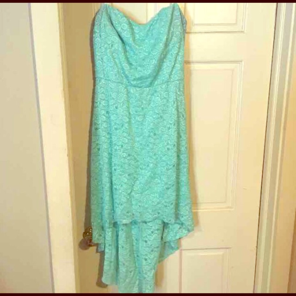 High to low lace dress