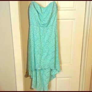 High to low lace dress