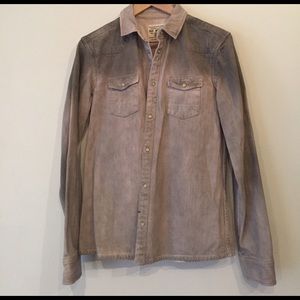 All saints jean button up
