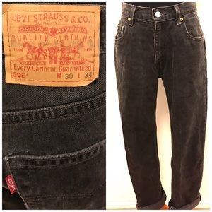 Vintage Jeans - Vintage Black high-waisted Levis 501 Denim jeans Vintage Jeans - Vintage Black high-waisted Levis 501 Denim jeans