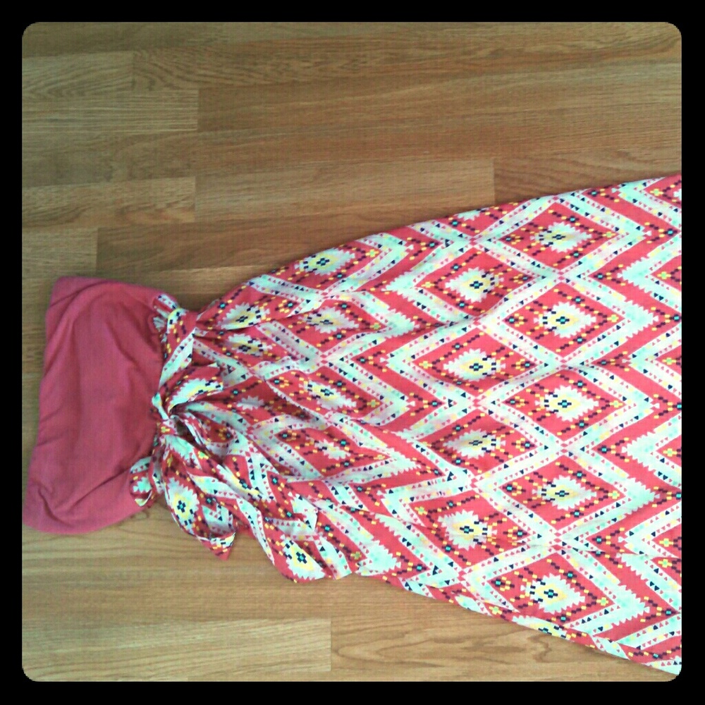 Coral maxi dress
