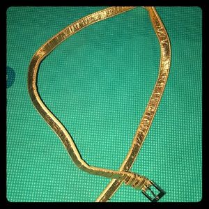 👔Gold Leather Belt👔