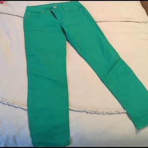 Green Liverpool ankle skinny jeans