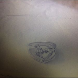 .925 sterling silver treble clef ring